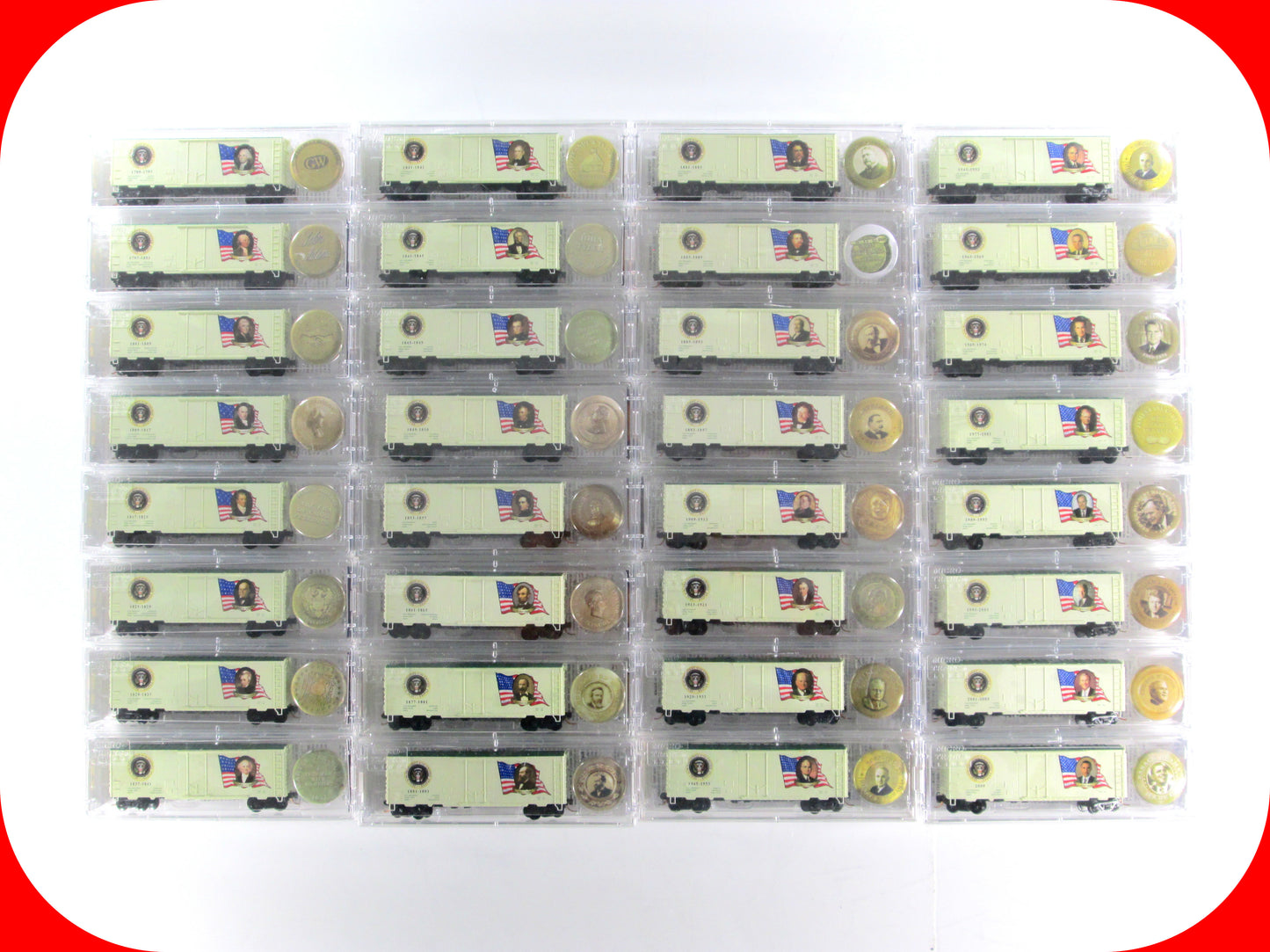 N Scale United States Presidential 40' Box Car Variety Lot - Micro Trains
