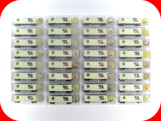 N Scale United States Presidential 40' Box Car Variety Lot - Micro Trains