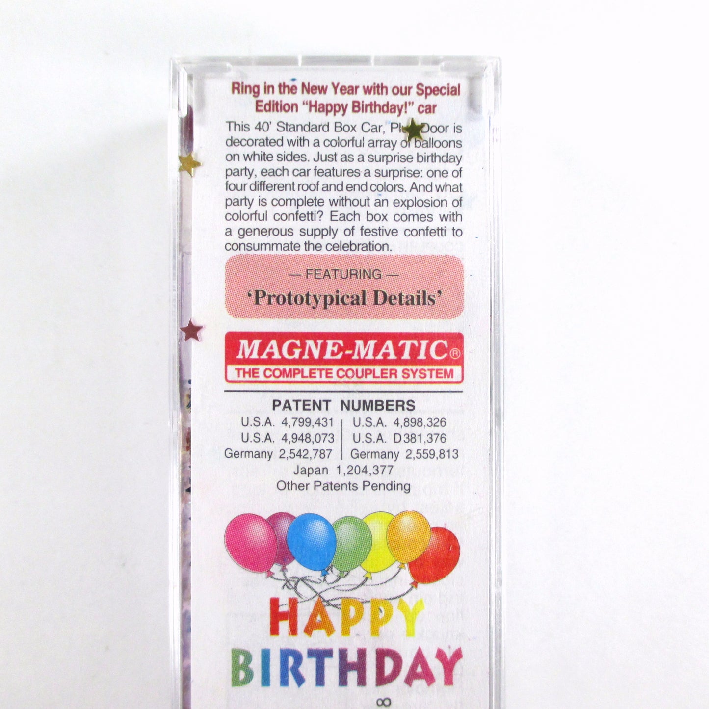 N Scale ***HAPPY BIRTHDAY*** 40' Box Car w/ Glitter --- Micro Trains 02100500