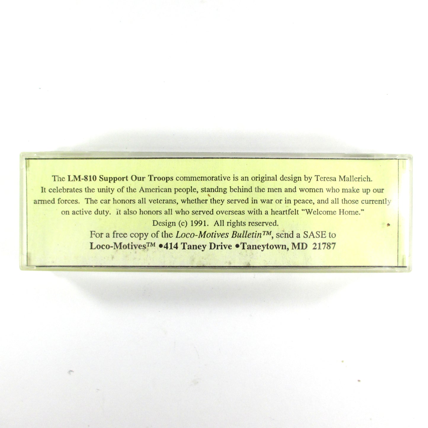 N Scale ***SUPPORT OUR TROOPS*** Trailer on Flat Car - Atlas / LM-810 **RARE*