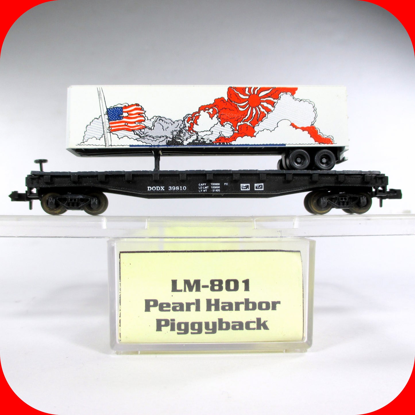 N Scale **DODX Flat Car, Pearl Harbor Trailer** Atlas / Loco-Motives 801 **RARE