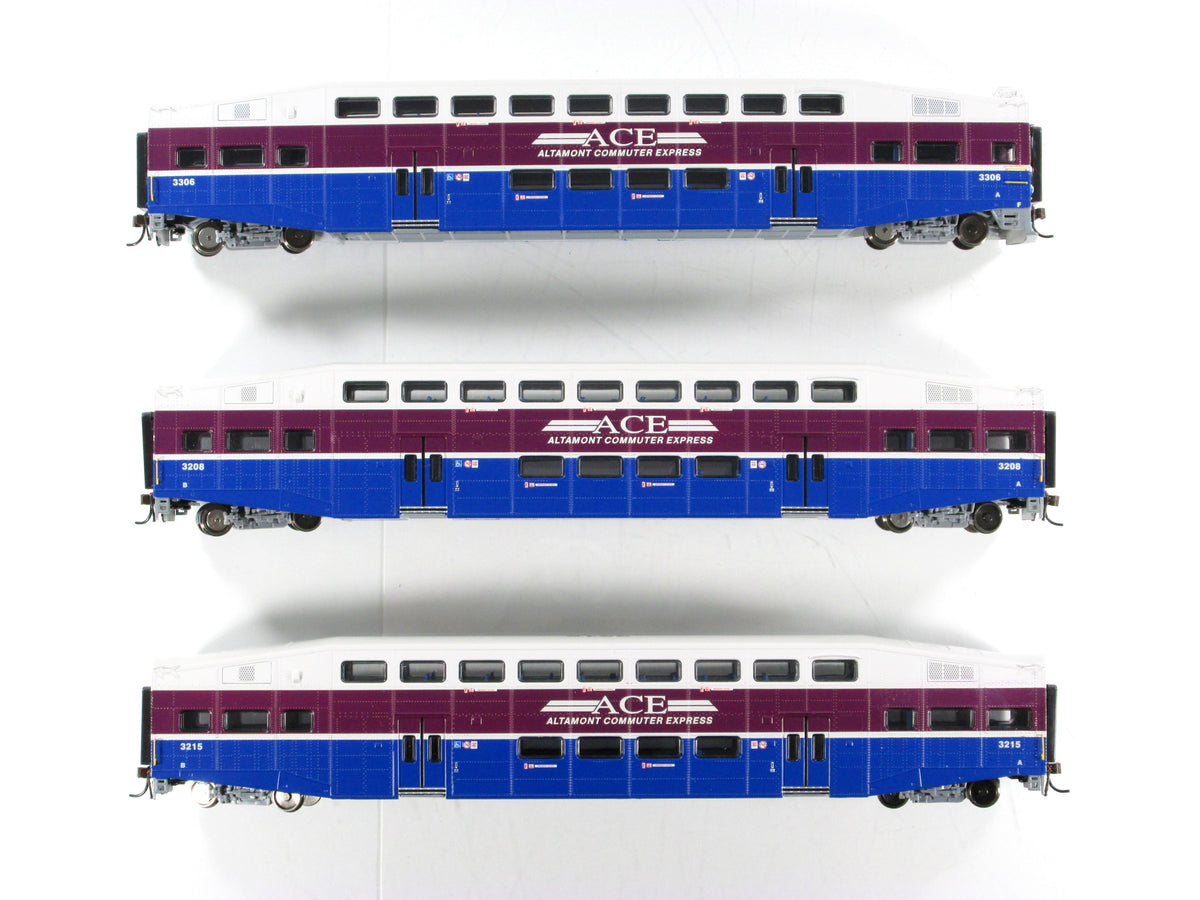 HO Scale ***ACE*** Bombardier Passenger Set #3306, 3208, 3215 --- Athearn 25904