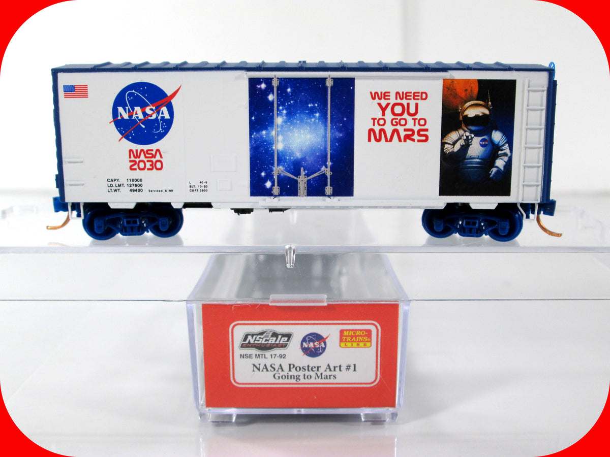 N Scale **MARS ASTRONAUT - NASA 2030** Box Car - Micro Trains Special Run *RARE