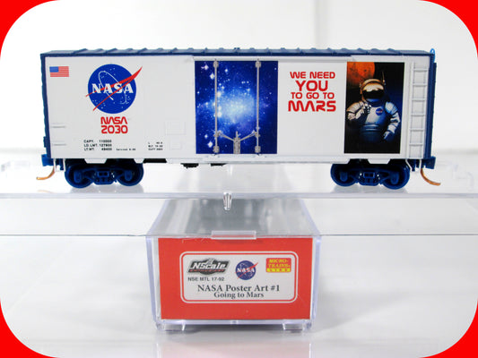 N Scale **MARS ASTRONAUT - NASA 2030** Box Car - Micro Trains Special Run *RARE