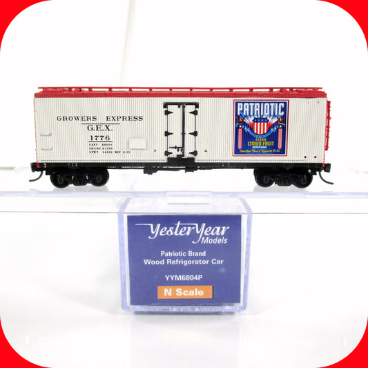 N Scale **GROWERS EXPRESS - PATRIOTIC** Reefer #1776 - YesterYear, MTL Couplers