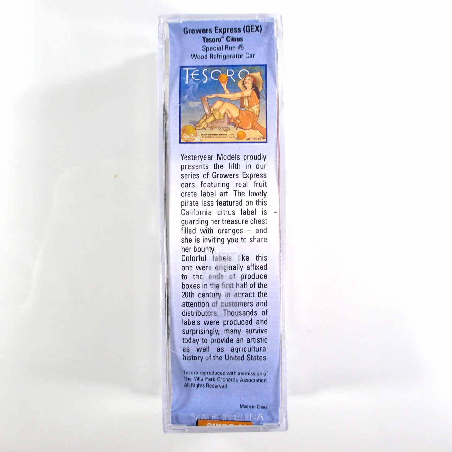 N Scale ***GROWERS EXPRESS - TESORO*** Reefer #22944 - YesterYear, MTL Couplers