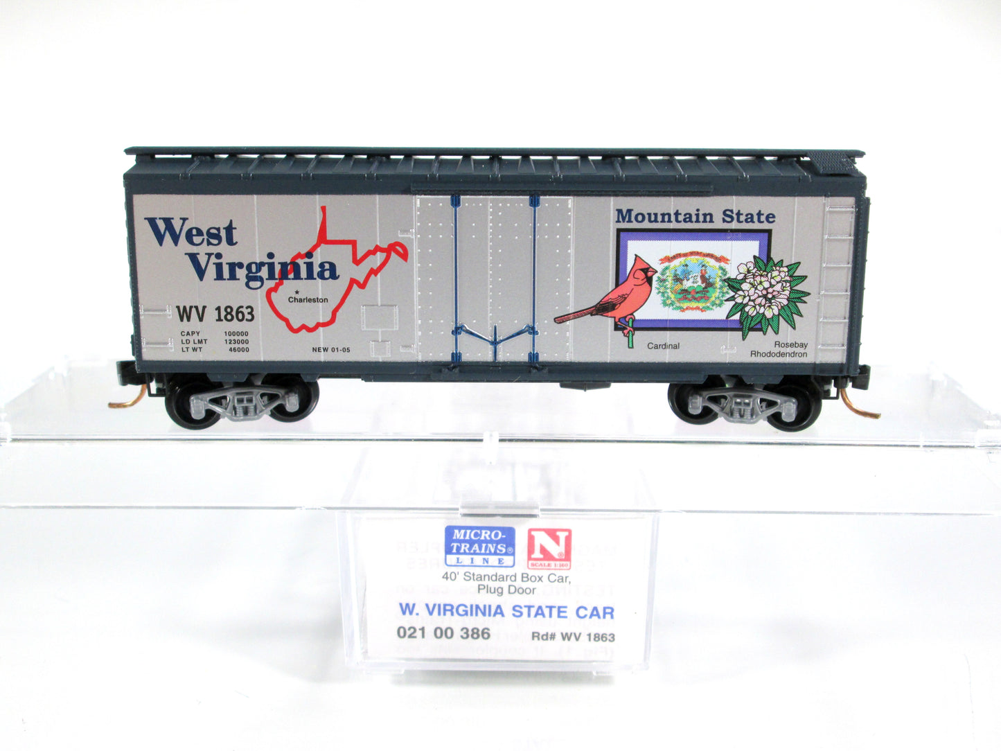 N Scale United States 40' Box Car Patriotic 50-Car Variety Lot - Micro Trains